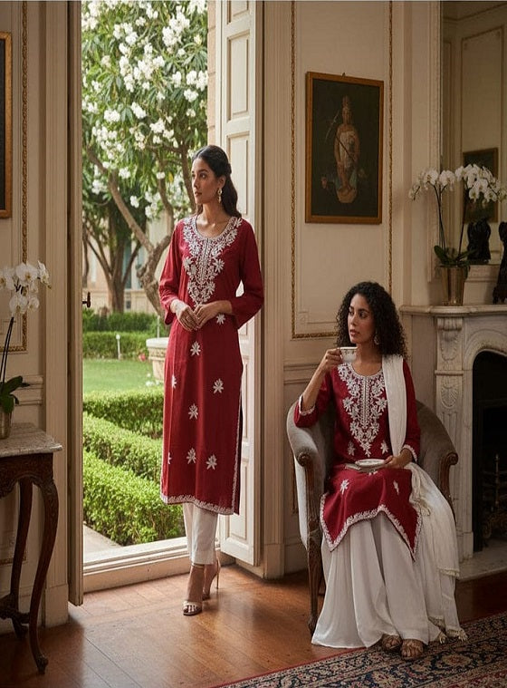 best chickenkari kurti for women