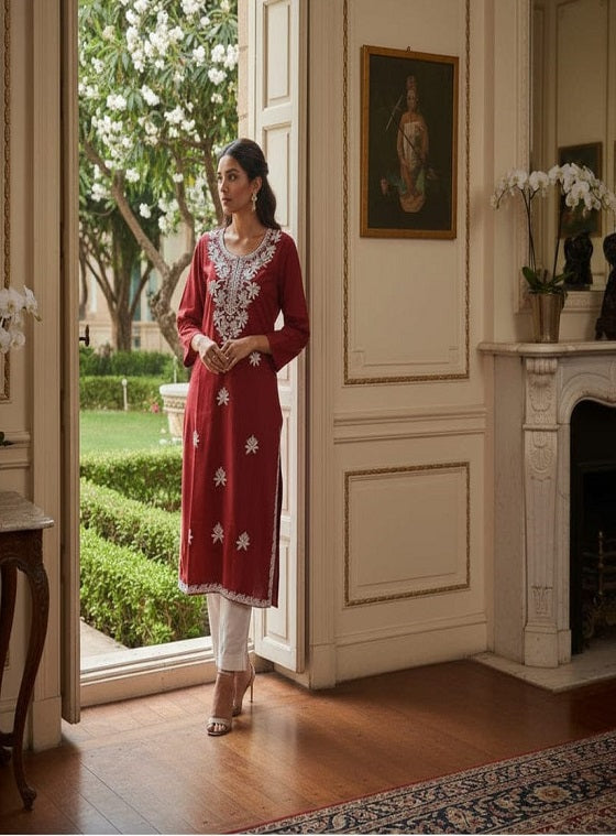 best chickenkari kurti for women